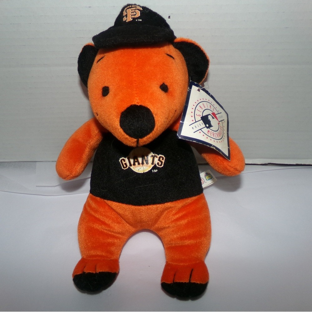 2002 Good Stuff San Francisco Giants Plush Teddy Bear MLB Orange Black Vintage